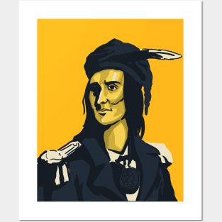 Tekoomsē Native American Vector Design Posters and Art